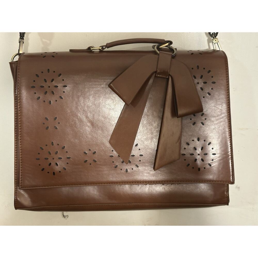 Women's Briefcase Vegan Leather 15.6 inch Laptop Bag for Work Computer Feminine